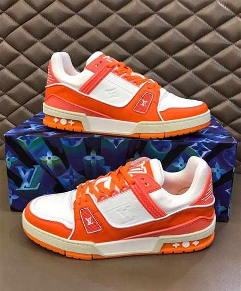 louis vuitton sneaker herren orange|louis vuitton lv trainer shoes.